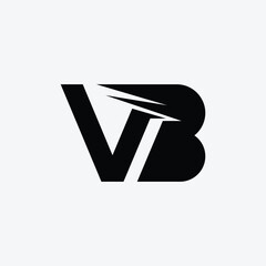 Letter VB abstract monogram modern simple logo