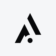 Letter AF FA initial modern minimal logo