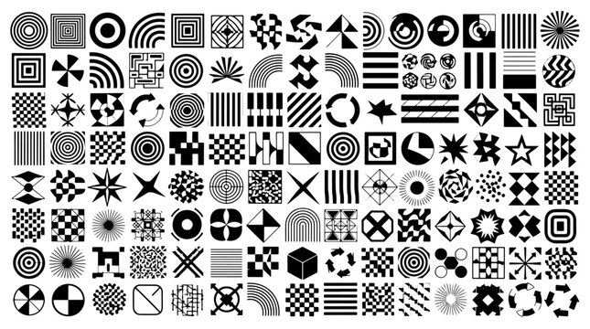 Pattern geometric abstract shape collection