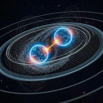 gravitational wave collision of neutron stars in deep space