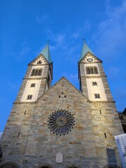 Fototapeta premium Church in Germany, evening view