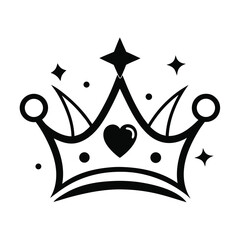 royal crown vector illustration with festive holiday star decoration