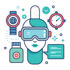 modern flat design vector icon set for web and technology apps