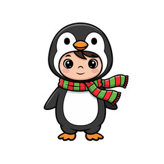 character pinguin christmas