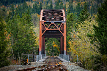 Railroad Trestle in Autumn