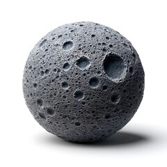 Textured Lunar Surface: A Gray Sphere with Craters Revealing the Mysteries of Space