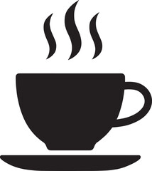 Coffee Mug and Tea Cup Vector Icon Set, Hot Beverage Symbol for Café and Drink Illustration