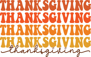 Thanksgiving typography clip art design on plain white transparent isolated background for card, shirt, hoodie, sweatshirt, apparel, card, tag, mug, icon, poster or badge