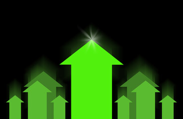 the graph of the green arrows