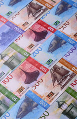 Money, currency of Norway, Norwegian krone banknotes. Norway, Norwegian money
