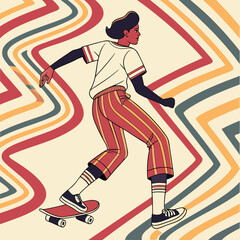 Radiating Spiral Rays – Halloween Trippy Vortex Background