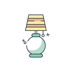 Table Lamp vector icon