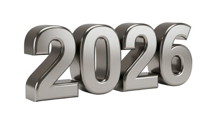 Silver 3D Number 2026