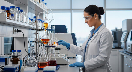 female scientist working in laboratory