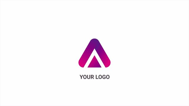 Abstract 3d reveal of a blue and pink color combined logo intro animation, perfect for digital identity presentations, logo stings, and branding videos, tv serial, movie, news.  