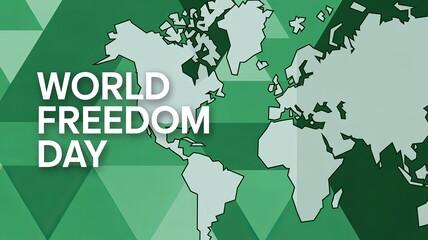 Obraz premium World Freedom Day artwork featuring bright global colors.