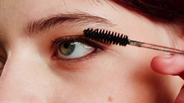 Beauty shot of woman makeup artist applying foundation bb cream on previously applied moisturizing young woman face close-up. Concept of skincare, cosmetics, make up, beauty