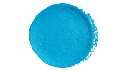 Vibrant Blue Circle Paint Swatch on White Canvas for Abstract Design and Creative Projects - 106 Characters