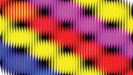 Abstract pattern of vibrant and colorful wavy lines forming a visually stimulating and energetic geometric design, perfect for modern backgrounds and creative projects