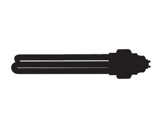 Electric cable in silhouette.