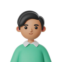 Avatar 3d icon png boy 3d icon cartoon png icon isolated on transparent background