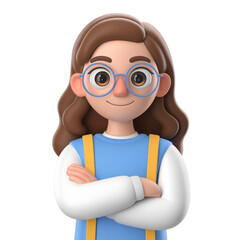 Avatar 3d icon png girl 3d icon cartoon girl icon 3d character icon digital art icon avatar character png 3d avatar icon cartoon avatar icon png icon isolated on transparent background