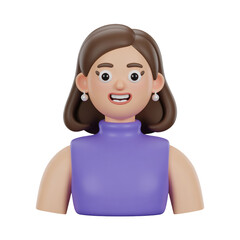 3d girl icon avatar