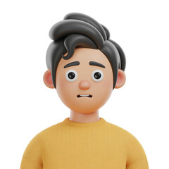 Avatar 3d icon png boy 3d icon cartoon avatar 3d character png icon transparent background isolated on transparent background