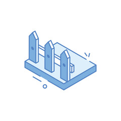 Fence vector icon