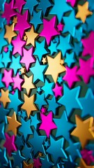 Colorful Starburst: A Vibrant Celebration of Shape and Hue