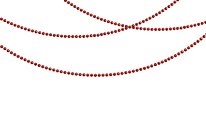 Hanging Christmas beads. New Year's decoration.