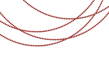 Hanging Christmas beads. New Year's decoration.