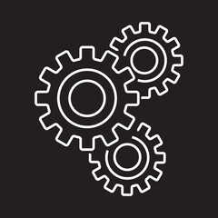 Gear icon vector design element logo template.