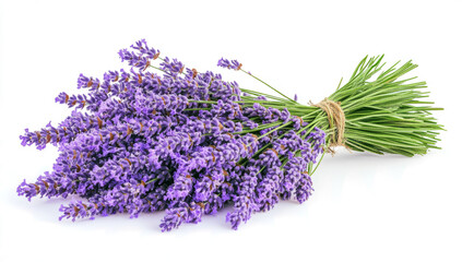 bouquet of lavender flowers isolated on a transparent background