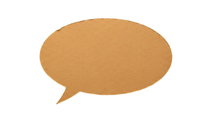 Blank orange speech bubble icon isolated on black background for messaging and communication concepts