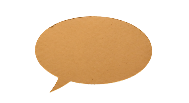 Blank orange speech bubble icon isolated on black background for messaging and communication concepts