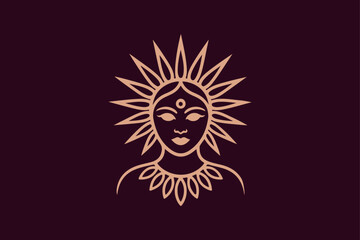 Devi modern logo symbol Vector Art, Icons, and Graphics