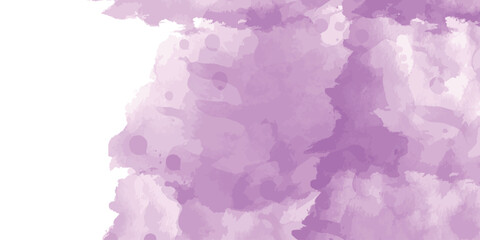 Fototapeta premium The main color in this image is a soft lavender purple or pastel violet, blended with white watercolor textures for cards, Brushstrokes and splashes.