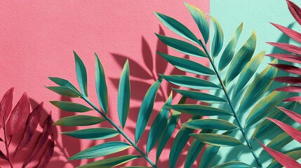 Aerial Palm Tree Leaves Casting Shadows Sand Backdrop Creative Minimal Summer Concept
