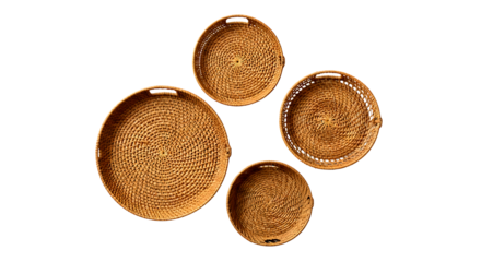 Four ancient egyptian scarab amulets with hieroglyphic inscriptions arranged in a diamond shape on a black background
