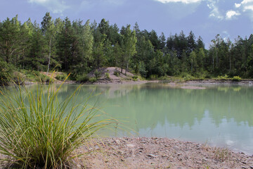 Obraz premium lake in the mountains in summer