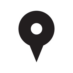 Minimal Outline Black Location Map Pointer Pin Icon Simple Navigation Symbol Design