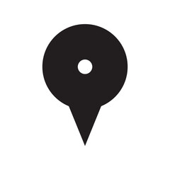 Minimal Outline Black Location Map Pointer Pin Icon Simple Navigation Symbol Design