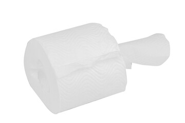 tissue paper roll on white background