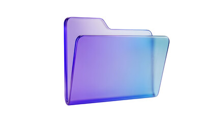 3D rendered file folder icon with blue and purple gradient