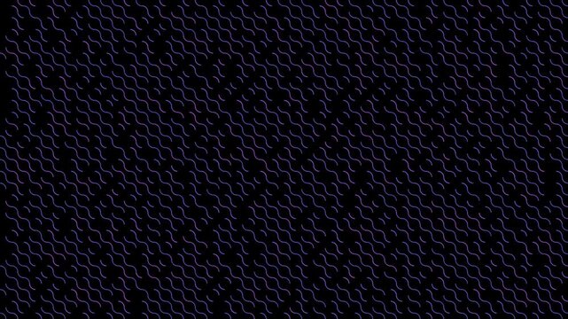Flashing Color Squiggle Pattern. A Minimalist Geometric VJ Loop with Rapidly Changing Hues.