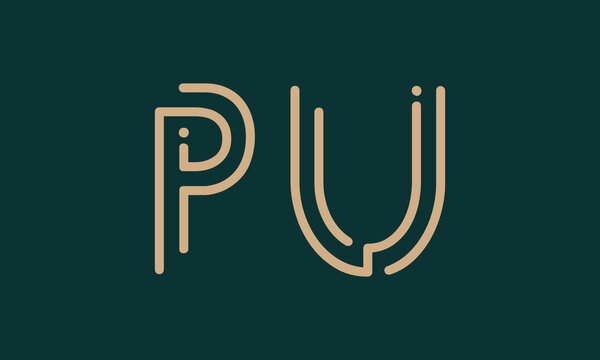 PU P pu initial logo | initial based abstract modern minimal creative logo, vector template image. luxury logotype logo, real estate homie logo. typography logo. initials logo