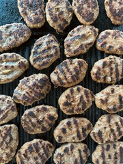 meatballs on the bbq, Grilled beef on the barbecue, Barbeque