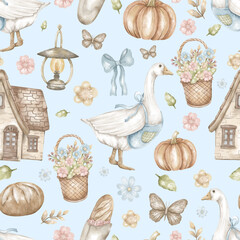 Goose Seamless Pattern