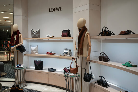 Loewe handbags displayed at Lane Crawford department store